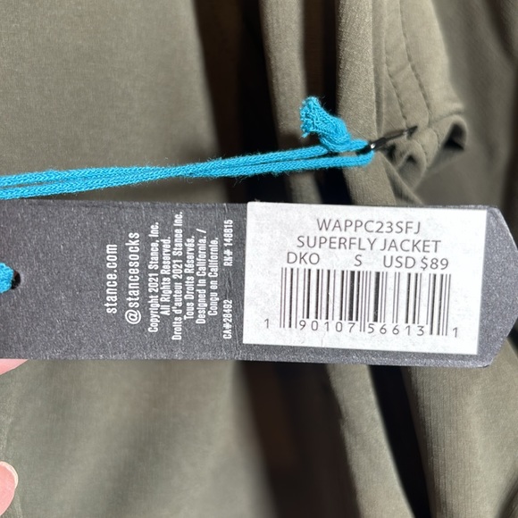 Stance Women’s Performance Nylon Superfly Jacket Dark Olive Size S - Picture 5 of 7